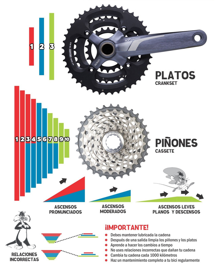 Como usar los cambiso - Mecanica: labicicleta.com.uy